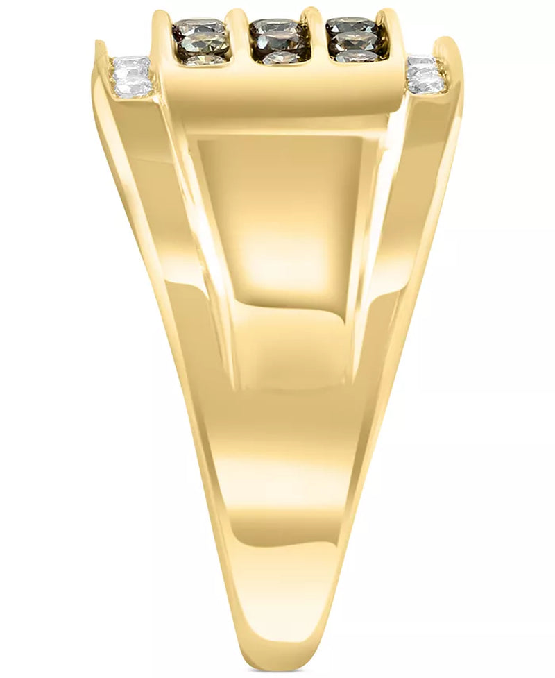 [14K, 5/8 Ct. T.W.] Gold Espresso Diamond & White Diamond (1/3 Ct. T.W.) Ring