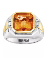 [14K] Gold-Plated Sterling Silver Citrine (5-1/10 Ct. T.W.) & White Topaz (1/10 Ct. T.W.) Ring