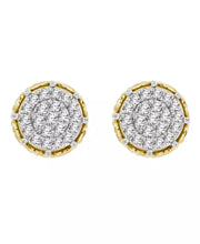 [10K, 1/4 Ct.T.W.] Yellow Gold Mens Diamond Earring Set