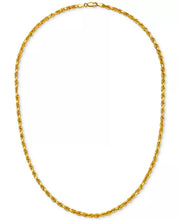 Rope Chain 20" Necklace 3.5Mm in 14K Gold