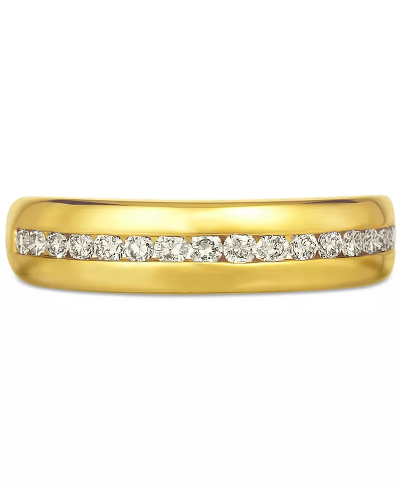 [14K, 1/2 Ct. T.W.] Gold Nude Diamond Men's Band