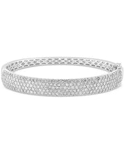 [14K, 4-7/8 Ct. T.W.] White Gold Diamond Pavã© Bangle Bracelet 