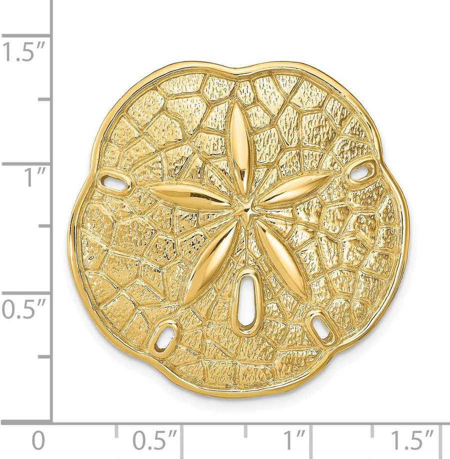 14K Yellow Gold Sand Dollar Slide