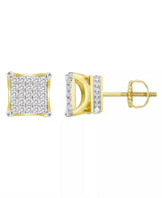 [10K, 1/6 Ct. T.W.] Men's Yellow Gold Diamond Earrings