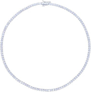 [18K] White Gold Moissanite Diamond Tennis Necklace Chain