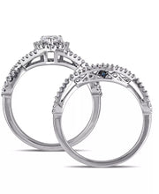 [14K, 3/4 Ct. T.W.] White Gold Certified Diamond Heart-Shape Infinity Bridal Set