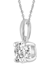 Diamond Solitaire Pendant Necklace