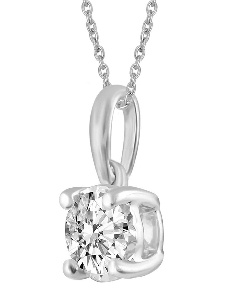 Diamond Solitaire Pendant Necklace