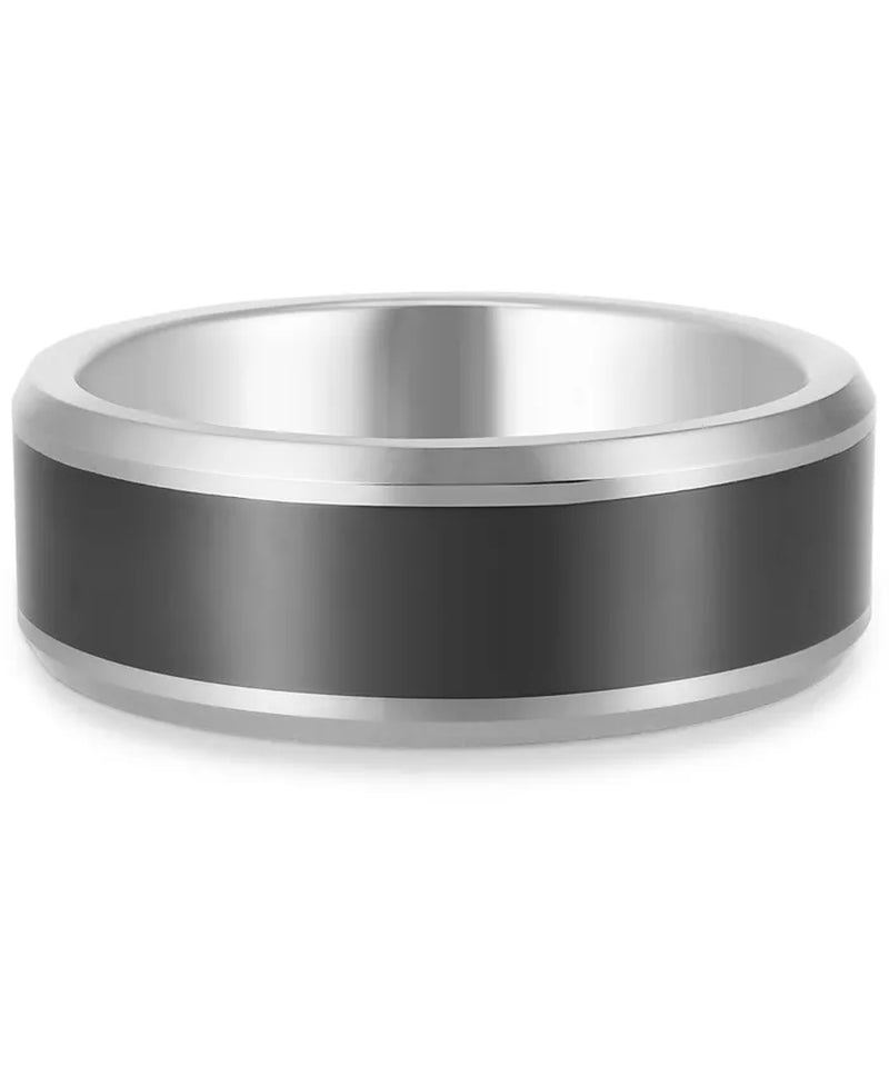 Men's Black Ceramic & Tantalum Band