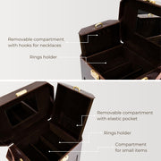 Time Resistance Leather Jewelry Box | Full Grain Leather Jewellery Organizer ...