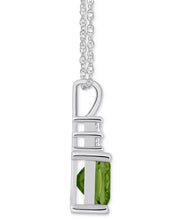 [14K] White Gold Peridot (2-3/8 Ct. T.W.) & Diamond (1/10 Ct. T.W.) Pendant