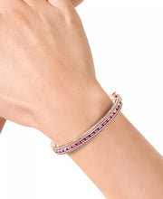 [14K] Rose Gold Pink Tourmaline (1-3/8 Ct. T.W.), Ruby (3/8 Ct. T.W.) & Diamond ( 1/2 Ct. T.W.) Bangle Bracelet