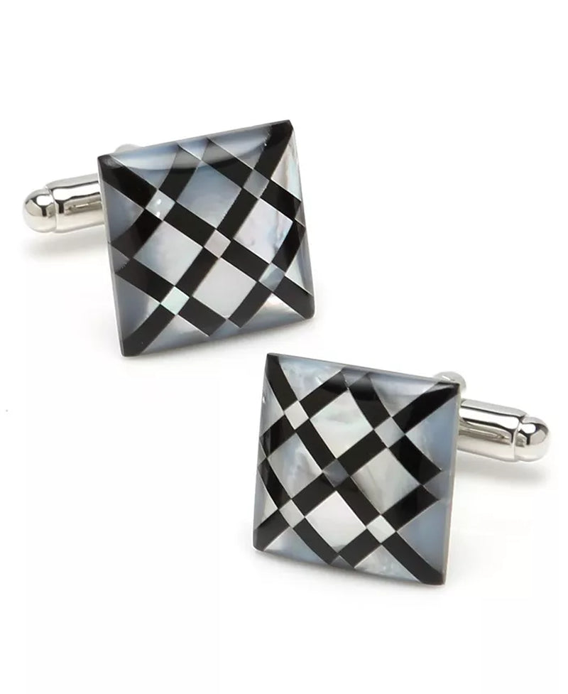 Mother of Pearl Stunning Diamond Argyle Cufflinks