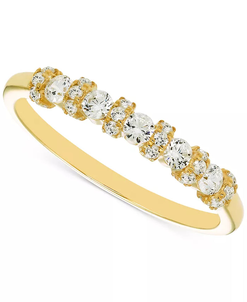 [14K, 1/2 Ct. T.W.] Gold Ice Diamond Band