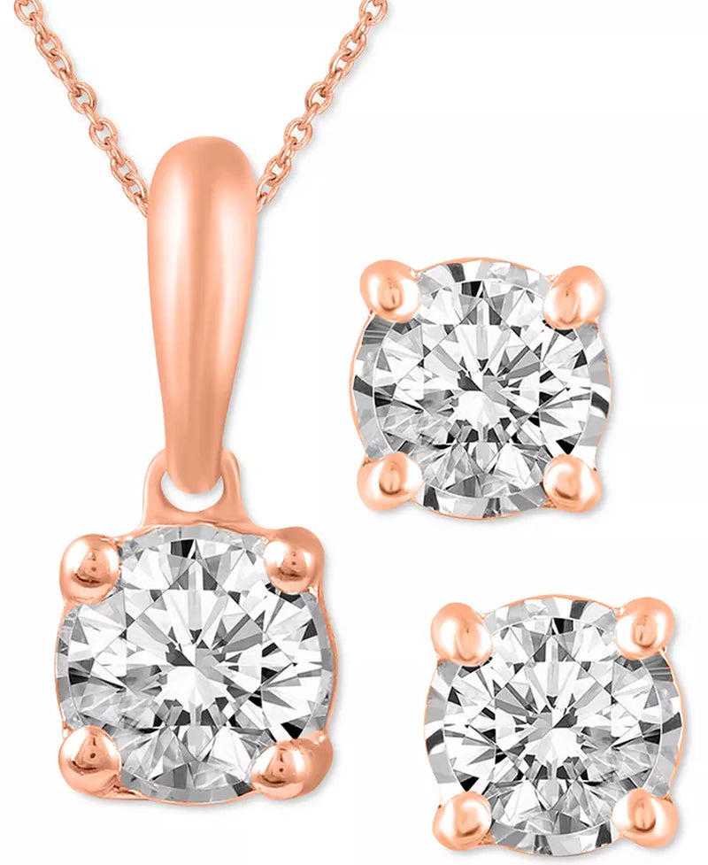 Diamond Solitaire Pendant Necklace