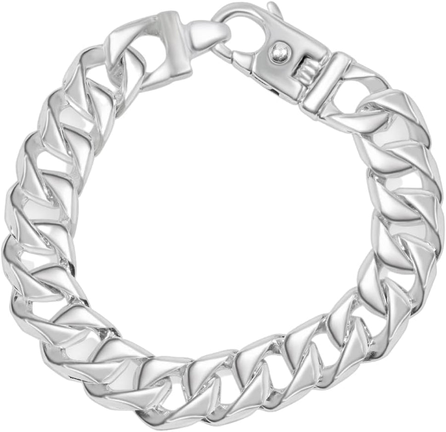 [14K] Gold Cuban Link (112Gram) or Platinum (180Gram) 13.5Mm 8.5" Bracelet 