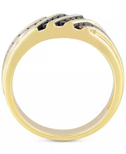 [10K, 1/2 Ct. T.W.] Gold  Black & Brown Mens Diamond Ring