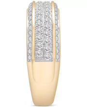 [10K, 1 Ct. T.W.] Gold & Diamond Men's Pavã© Band