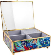 Iris Glass Musical Jewelry Box