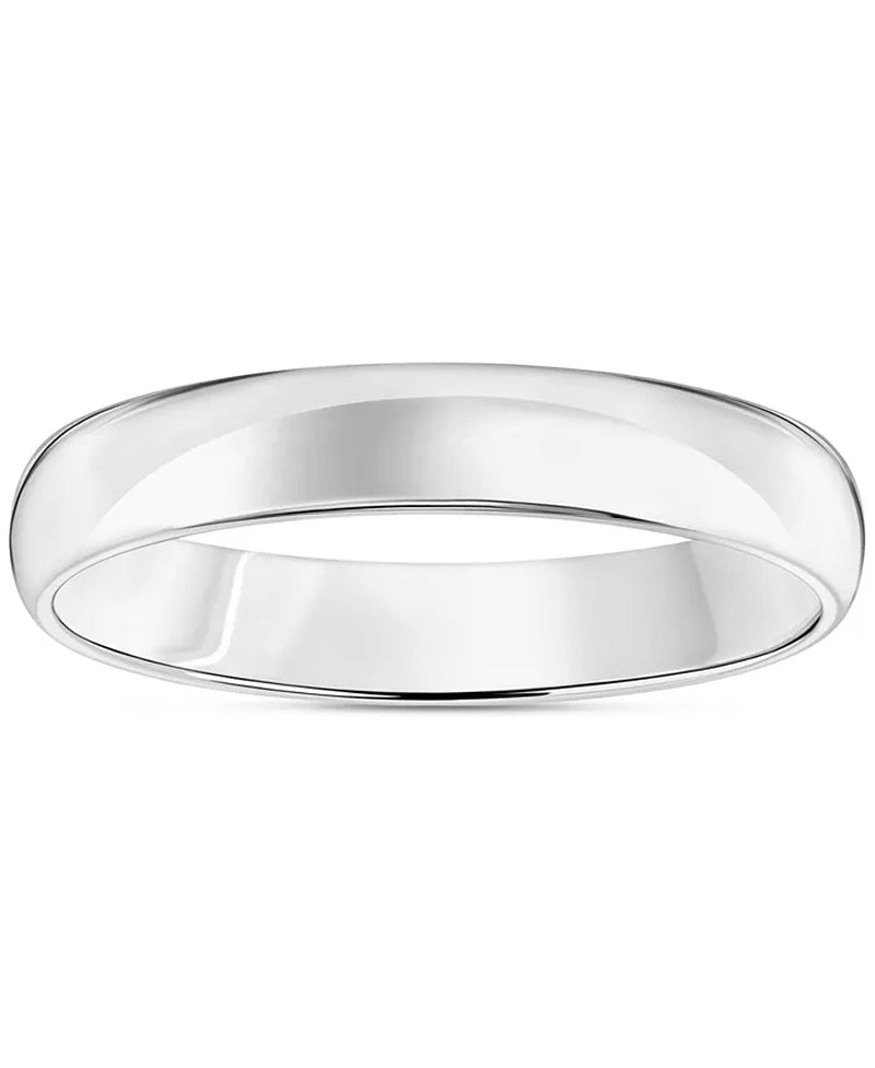 Polished Platinum Men's Comfort Fit Wedding Band