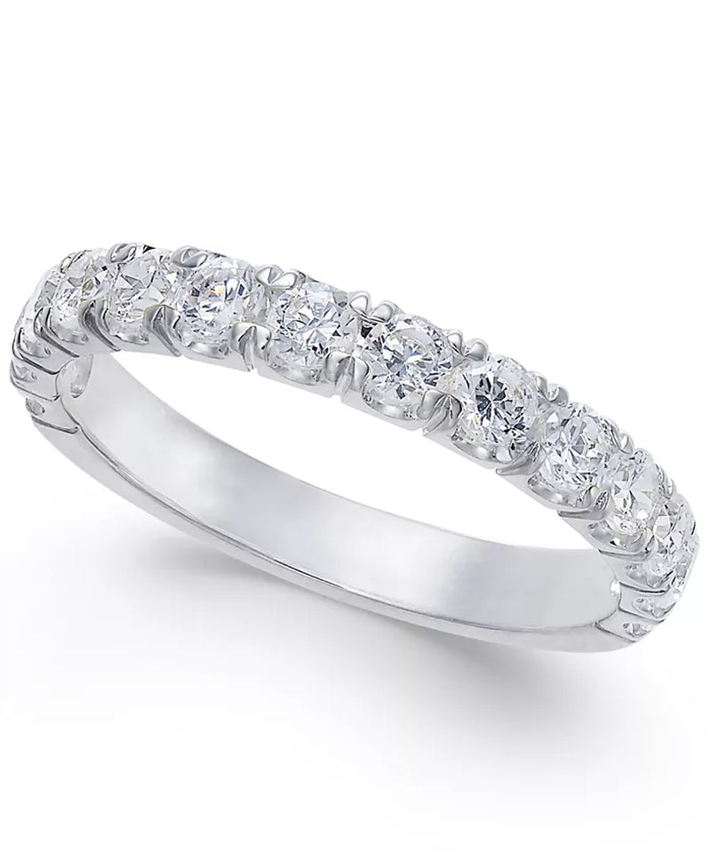 [14K, 1 Ct. T.W.] Yellow or White Gold Pavã© Diamond Band