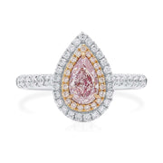 Natural Real Classic Very Light Pink Diamond Engagement Ring