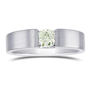 Green Diamond Band Ring Set