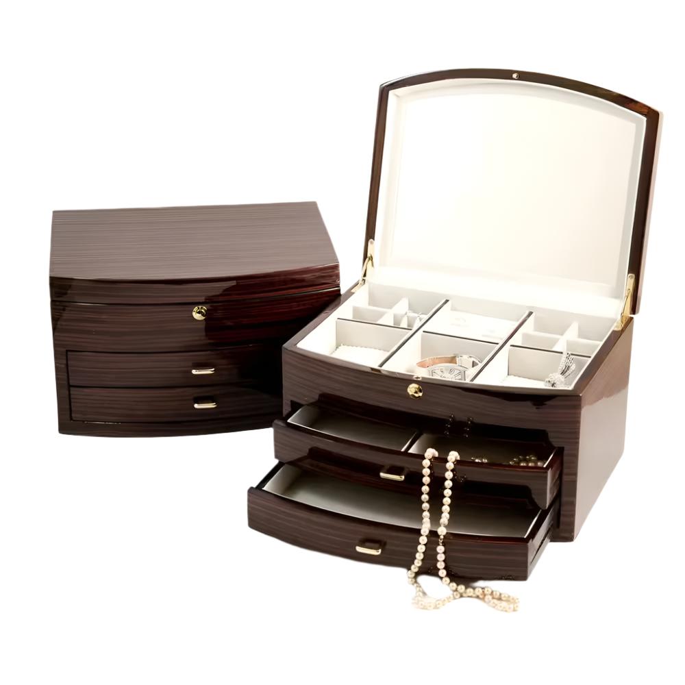 The Zebra Lacquered Ebony Wood Jewelry Box