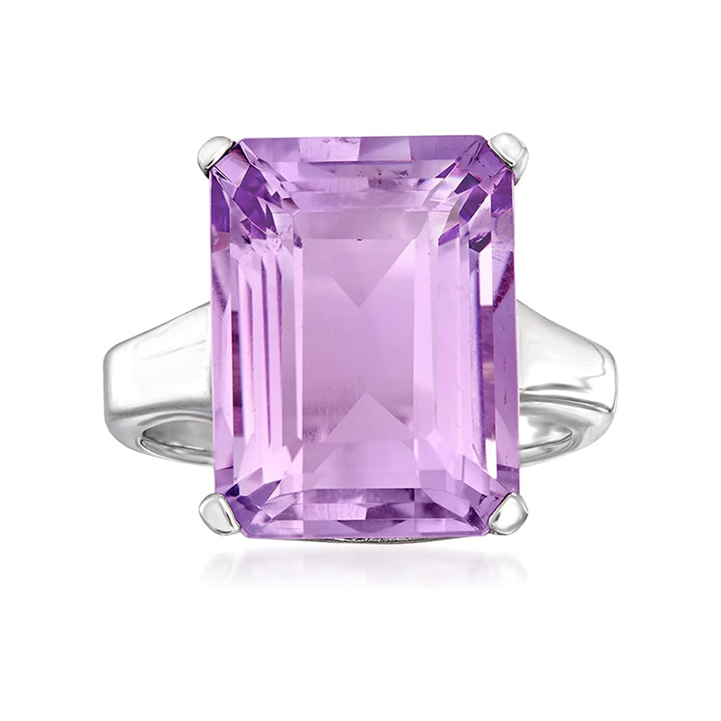 [11 Ct] Amethyst Sterling Silver Ring