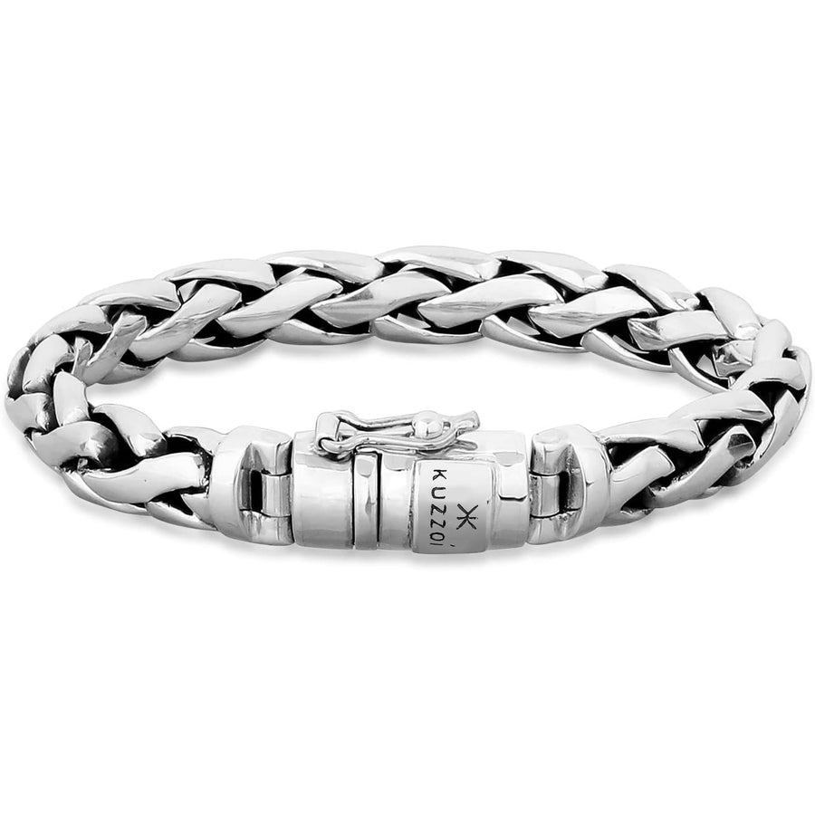 Sterling Silver Rugged Byzantine Men's Bracelet