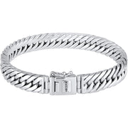 Sterling Silver Byzantine Bracelet - Length 6,69 Inch - 8,27 Inch, Width 0,39 Inch, 1.52 Oz