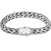 Sterling Silver Round Byzantine Bracelet - Length 8,27 Inch - 9,05 Inch, Width 0,35 Inch, 1.83 Oz