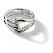 [ 0.925] Sterling Silver Surf Link Ring