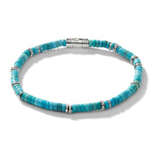 Classic Turquoise Heishi Chain Bracelet