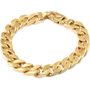 [14K, 70 Grams] Solid Yellow Gold 10Mm Heavy Masculine 9" Cuban Link Bracelet 