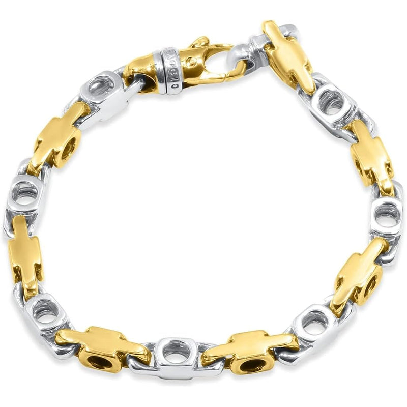 [14K] Gold Designer Mariner Link (43Gram) or Platinum (69Gram) 6Mm 8" Bracelet