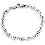 [18K, 22 Gram] Solid White Gold 5.5Mm Bracelet With Anchor Link Chain