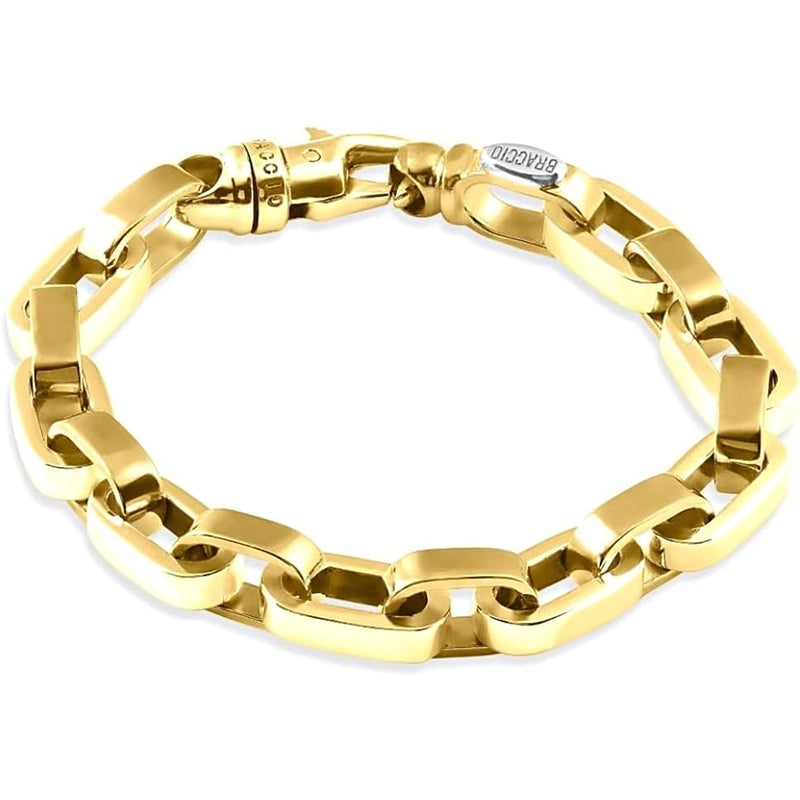 [14K] Fisher Gold (70Gram) or Platinum (99Gram) 9.5Mm 9.5" Link Bracelet 