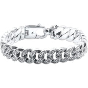 [14K] Gold Designer 14K Gold (115Gram) or Platinum (186Gram) 14.5Mm 8.75" Bracelet 