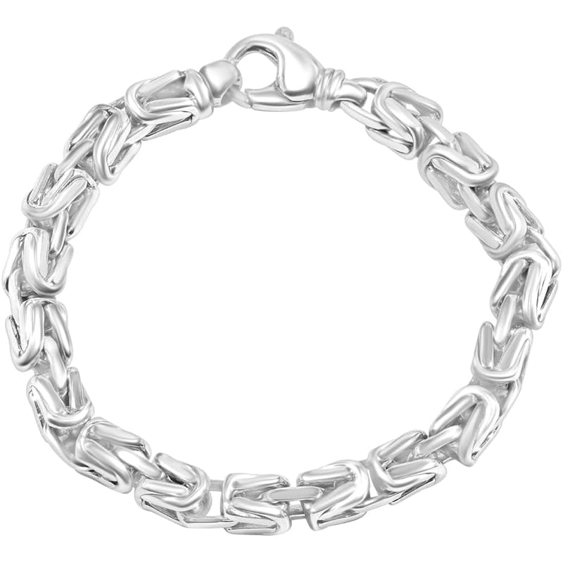 [14K] Gold Mens (84Gram) or Platinum (157Gram) 8Mm Link 8.5" Byzantine Bracelet 