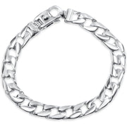 [14K] Gold Mens Curb Link (36Gram) or Platinum (59Gram) 9.5Mm 8.5" Bracelet 