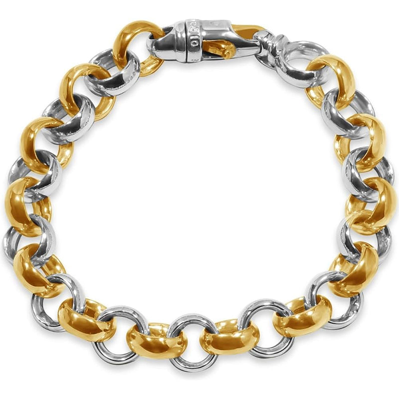 [14K] Gold Mens Rolo Link (76Gram) or Platinum (122Gram) 12Mm 8.5" Bracelet 