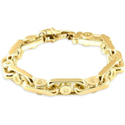 [14K] Gold Mens (178Gram) or Platinum (334Gram) 12Mm 8.5" Link Bracelet 