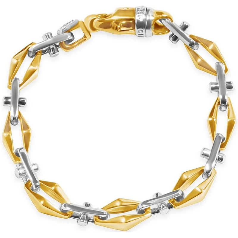 [14K] Gold Mens Link (48Gram) or Platinum (77Gram) 7-8.5Mm 9" Bracelet 