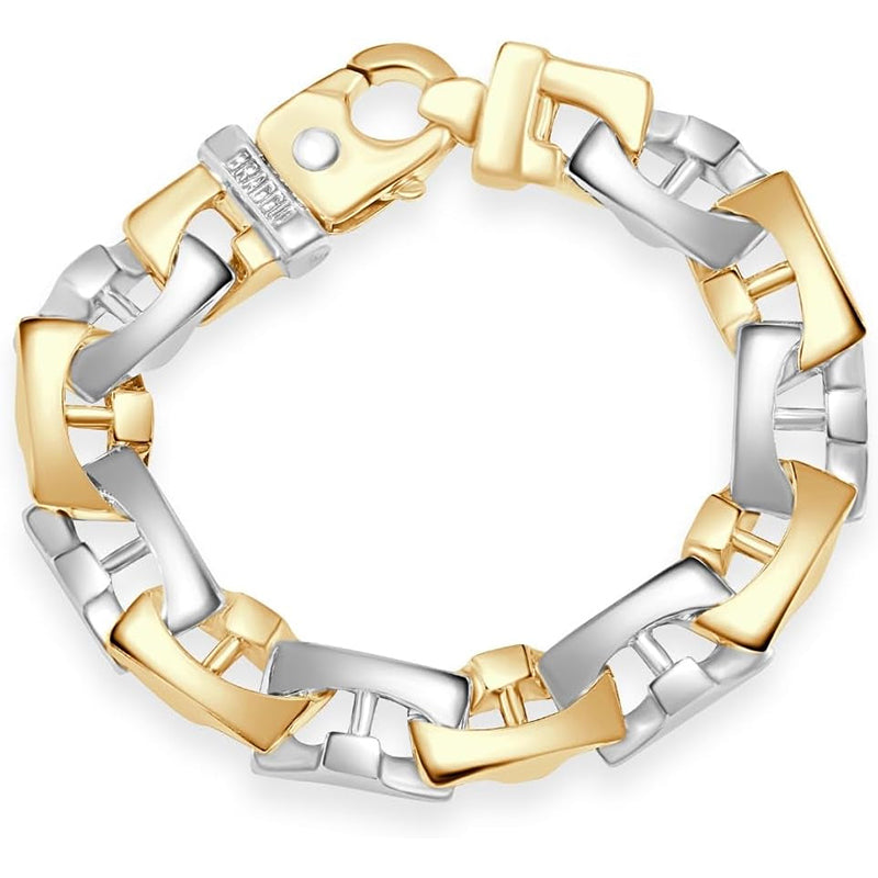 [14K] Gold Link (130Gram) or Platinum (210Gram) 14Mm 9" Bracelet 