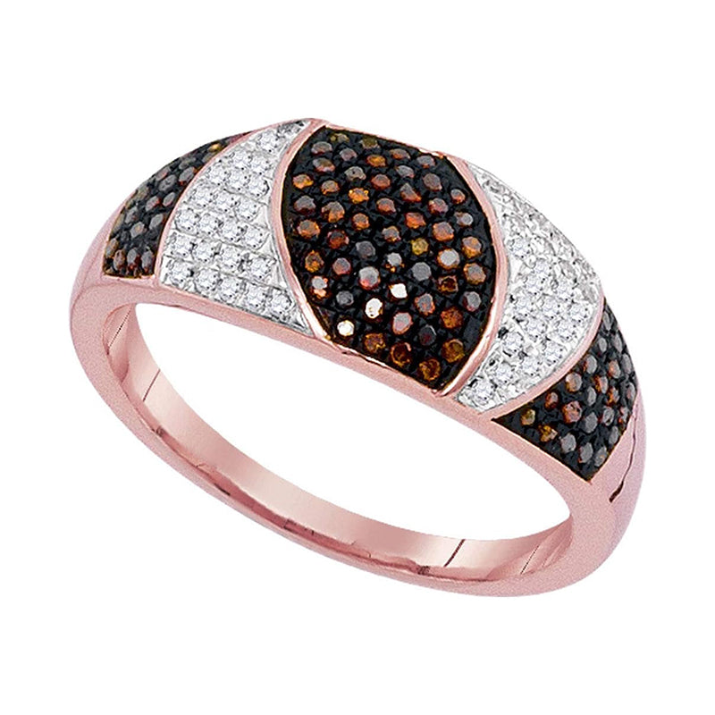 [10Kt, 1/3 Cttw] Rose Gold Ddiamond Statement Rring