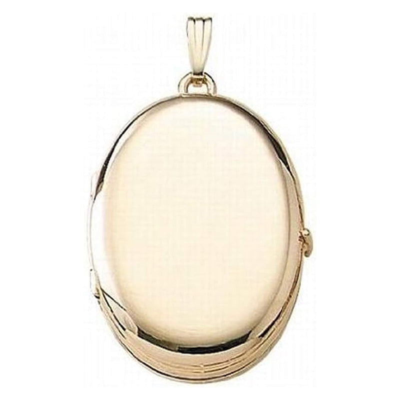 [14K] Solid Yellow Gold Oval Four Photo Locket 1 Inch X 1-1/4 Inch