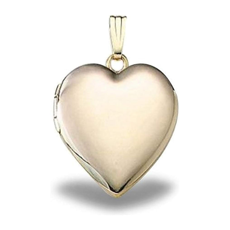 [14K] Solid Yellow Gold Sweetheart Locket - 3/4 Inch X 3/4 Inch