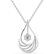 [14K, 18K, 0.1 Cttw] Solitaire Diamond Necklace With Natural Diamond Pendant Necklace