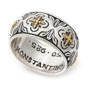 [18K] Gold & Sterling Silver Grecian Band Ring